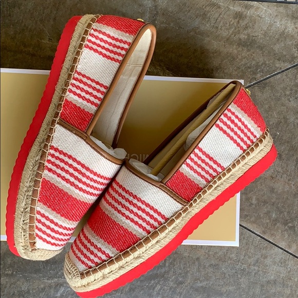 MICHAEL KORS MATHILDE ESPADRILLE CANVAS SCARLET ML - Picture 15 of 16